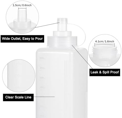 Uceoo Wide Mouth Condiment Squeeze Bottle 800ml