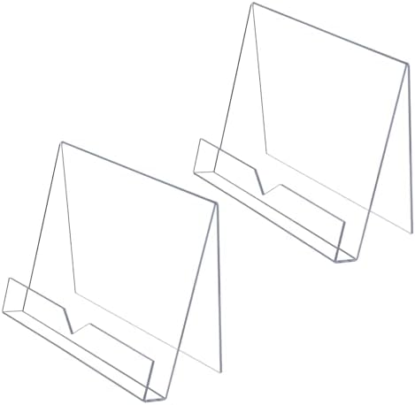 MyGift Modern 4 mm Clear Acrylic Cookbook Holder Set of 2 1