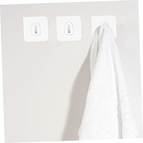 HOMSFOU 30pcs Self-Adhesive Wall Hooks for Kitchen Bathroom Living Room