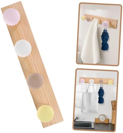 1set Wooden Wall Hook Heavy Duty Sturdy for Bathroom Living Room Office