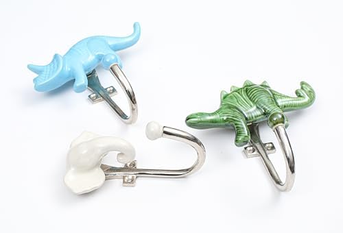 Alpha Living Home - Ceramic Wall Hooks Set of 3 Animal Shaped