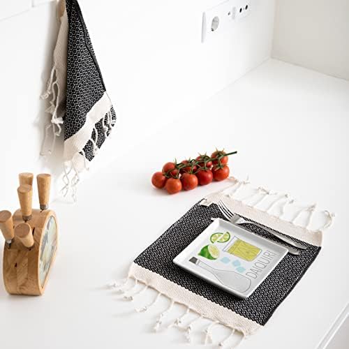 SMYRNA TURKISH COTTON Dish Towels Pack of 6 12x12 Inch
