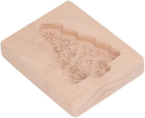 Carved Wooden Cookie Cutter with Xmas Tree Design