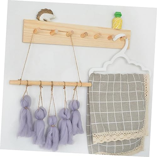 GLEAVI 1Pc Creative Wooden Coat Hook Minimalist Design