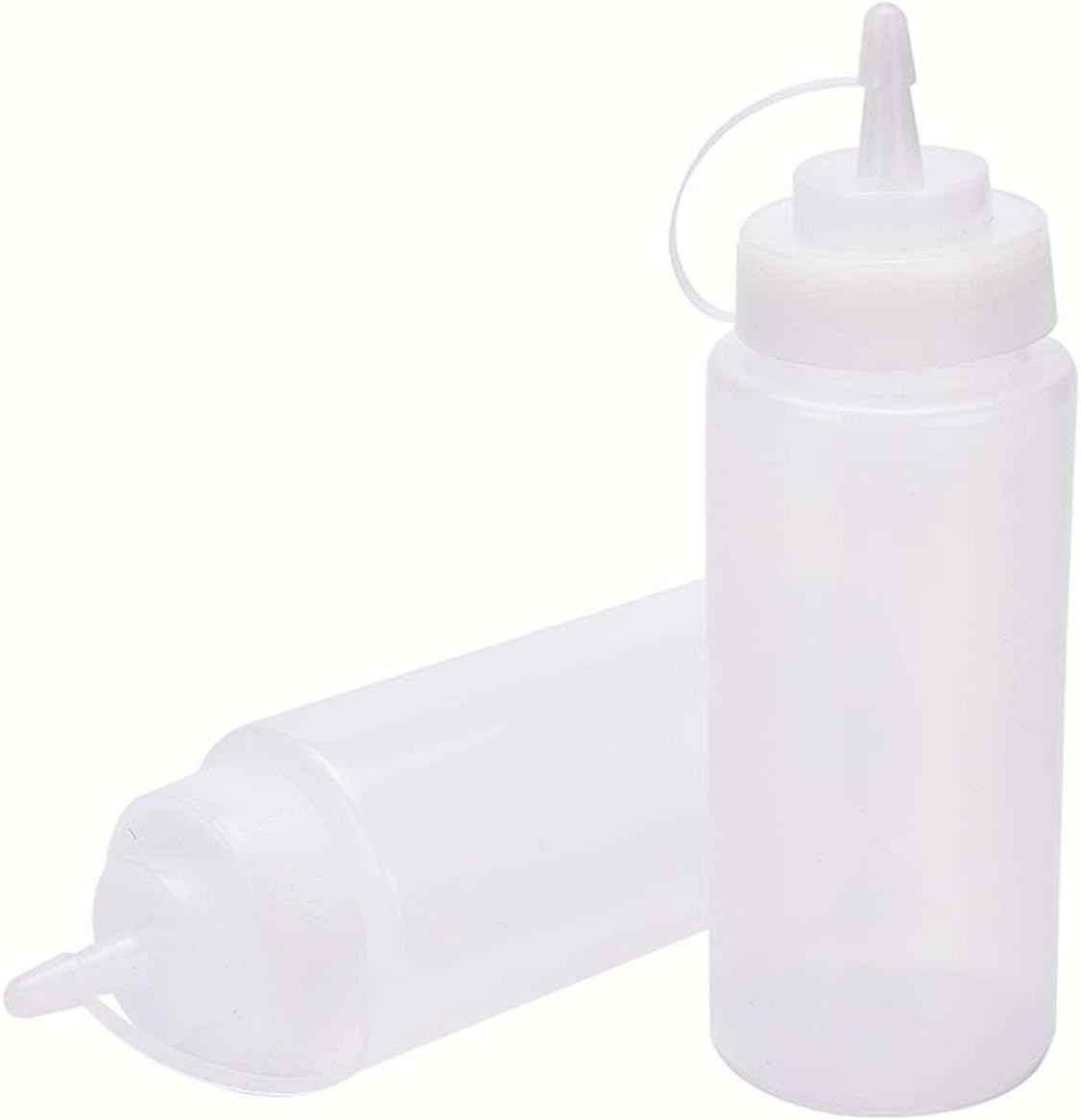 Dycica 16 Oz Translucent Condiment Bottles Set of 6