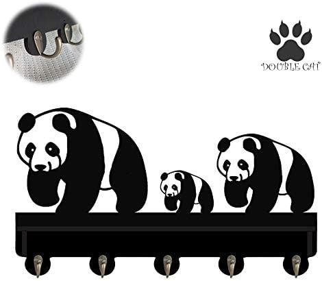 Doublecat Panda Style Coat Hook Wall Decor