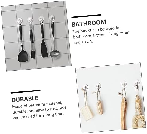 Cabilock 3Pcs Adhesive Door Hooks for Bathroom Kitchen 1
