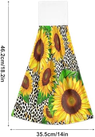 RPLIFE Vibrant Sunflowers Dish Towels Set of 2 with Hanging Loops