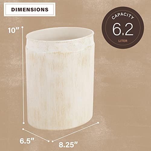 Rustic Luxe Small Bathroom Trash Can - Modern Farmhouse Decor