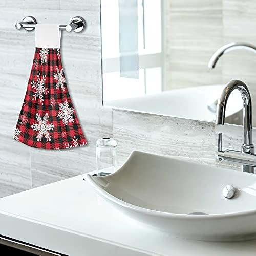 Vnurnrn 2-Pack Hand Towels with Velcro Hanging Design