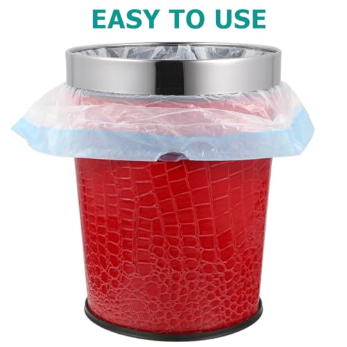 Ciieeo Leather Trash Bin Retro Style 5L Black