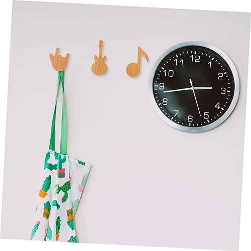 3Pcs Wall Mounted Wood Hooks for Hats Keys and Clothes