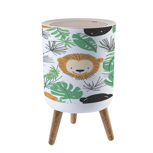 JBNJANKDAV Small Trash Can with Lid for Kids 1