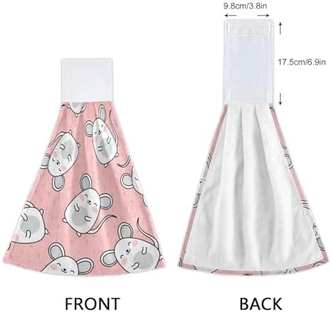 OTVEE Cute Mouse Pattern Kitchen Towels 2 Pieces