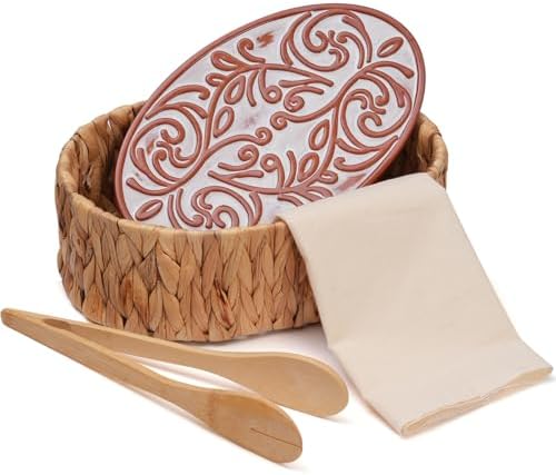 DRXX FEXE Bread Warmer Basket with Stone 1