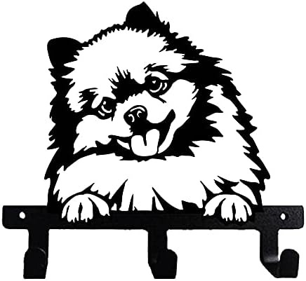 Pomeranian Pom Pom Shaped Black Metal Key Hook