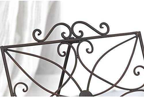 Jemeni Bronze Cookbook Stand with Scrollwork Design