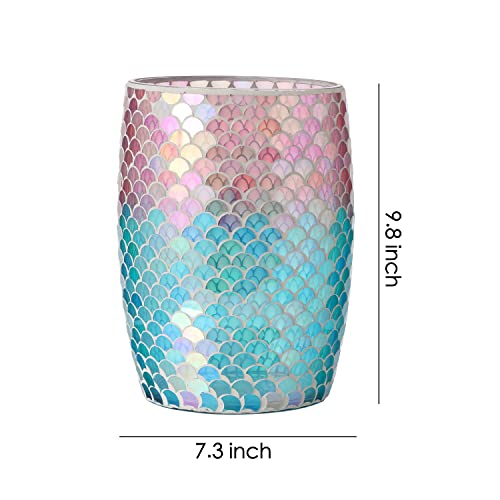 Stylish Mermaid Glass Wastebasket for Modern Homes
