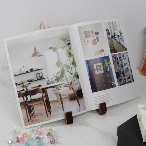 T Tulead Wooden Cookbook Stand for Home Kitchen Counter