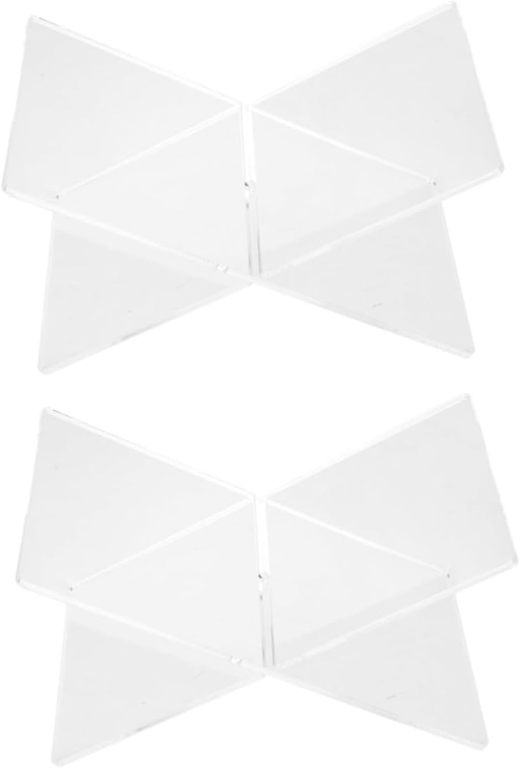 SHOWERORO Acrylic X-Shape Book Stand