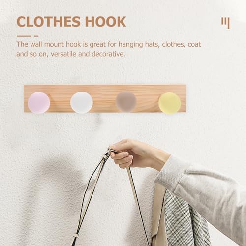 Wakauto Wooden Coat Hanger Heavy Duty Wall Hook for Home Organization