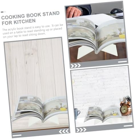 HOOTNEE Acrylic Book Stand for Cookbooks and Magazines