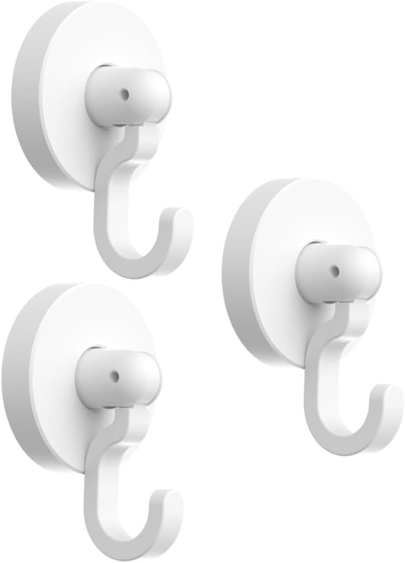 Healifty 3pcs Self-Adhesive Shower Hooks Black