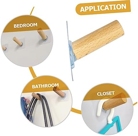 4Pcs Traceless Adhesive Wall Hooks for Hats and Coats
