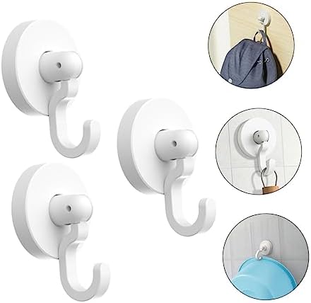 Cabilock 3Pcs Adhesive Door Hooks for Bathroom Kitchen 1