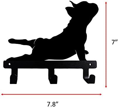 French Bulldog Shaped Key Hook - Decorative Iron Bathroom Wall Mount