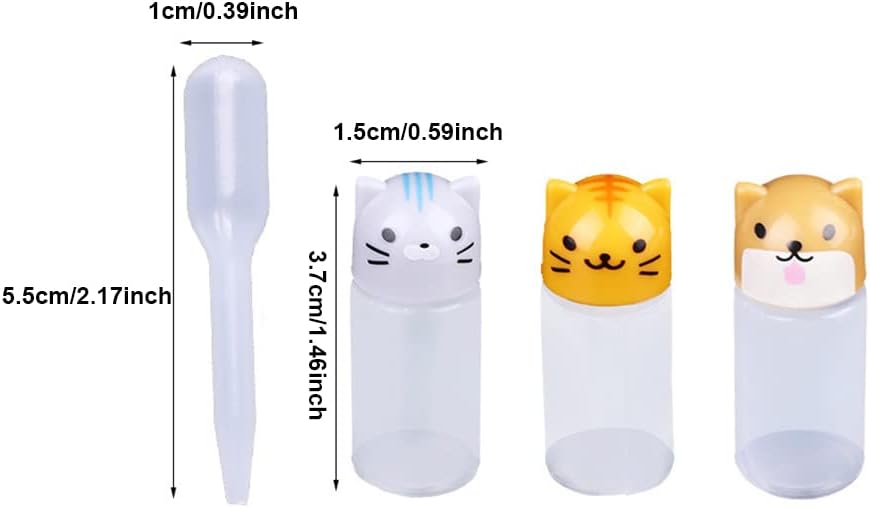 SagaSave Mini Condiment Squeeze Bottles Cute Cat Dog Shaped Set