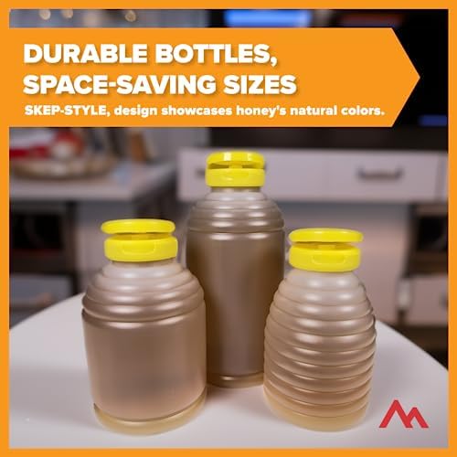 Pinnacle Mercantile Refillable Honey Bottles 12oz Pack of 6