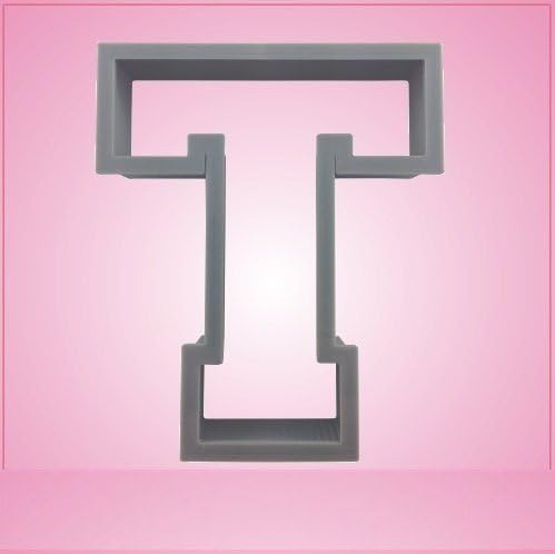Varsity Letter T Cookie Cutter 3 Inch Plastic