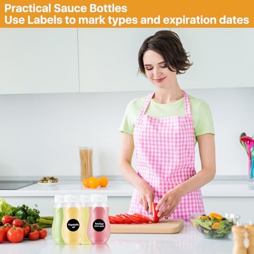 Akamino 9 Pcs Condiment Squeeze Bottles with Flip Top