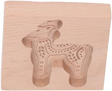 Acouto Carved Wooden Deer Cookie Cutter