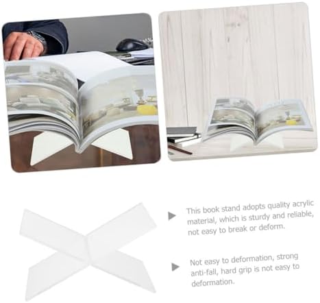 FUNOMOCYA Acrylic Cookbook Stand with Stable Base