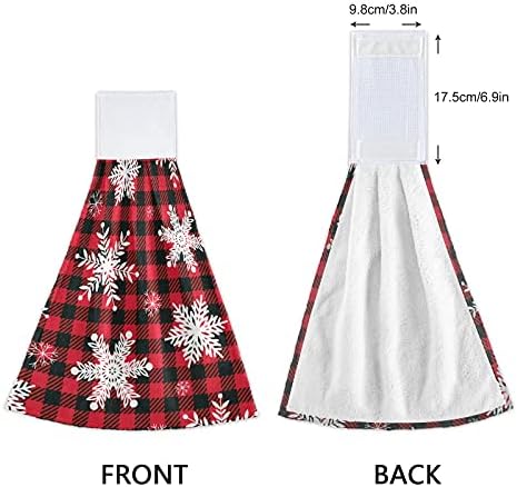 Vnurnrn 2-Pack Hand Towels with Velcro Hanging Design