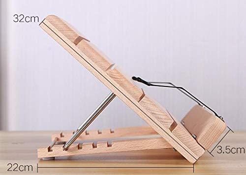 Adjustable Wood Book Stand for Reading and Cooking