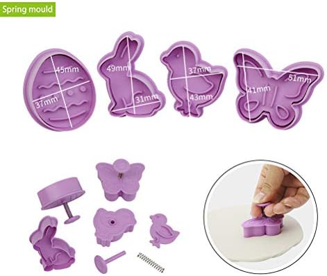 Mrisata Easter Animal Shape Cookie Cutter Set