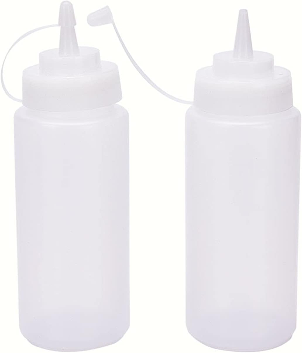 Dycica 16 Oz Translucent Condiment Bottles Set of 6