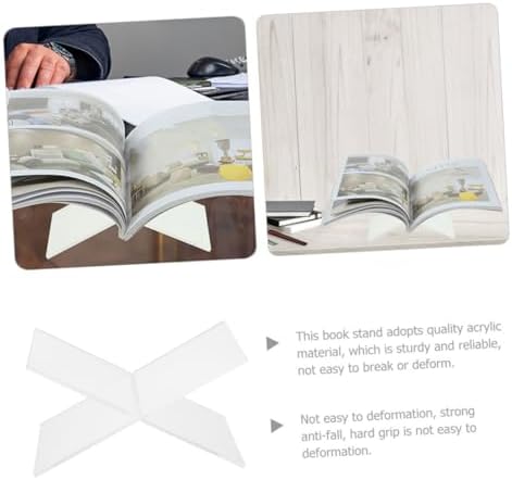 HOOTNEE Acrylic Book Stand for Cookbooks and Magazines