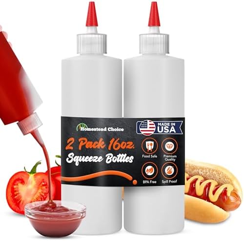 Homestead Choice Condiment Squeeze Bottles 2 Pack