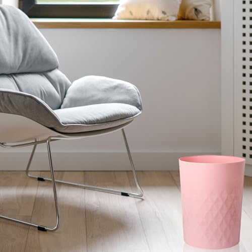 JiatuA 3 Pack Small Trash Cans with Bags - Pink