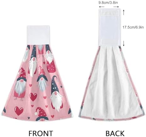 Vnurnrn Decorative Dish Towels Set 2pcs Gnome Love Microfiber Towels