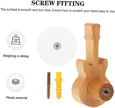 3Pcs Wall Mounted Wood Hooks for Hats Keys and Clothes