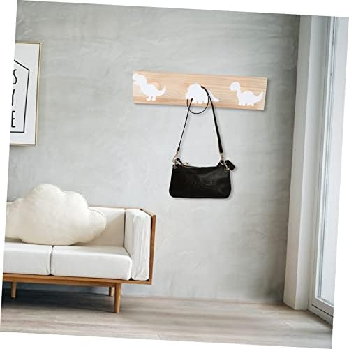 PRETYZOOM Dinosaur Wooden Hook Coat Hat Hanger