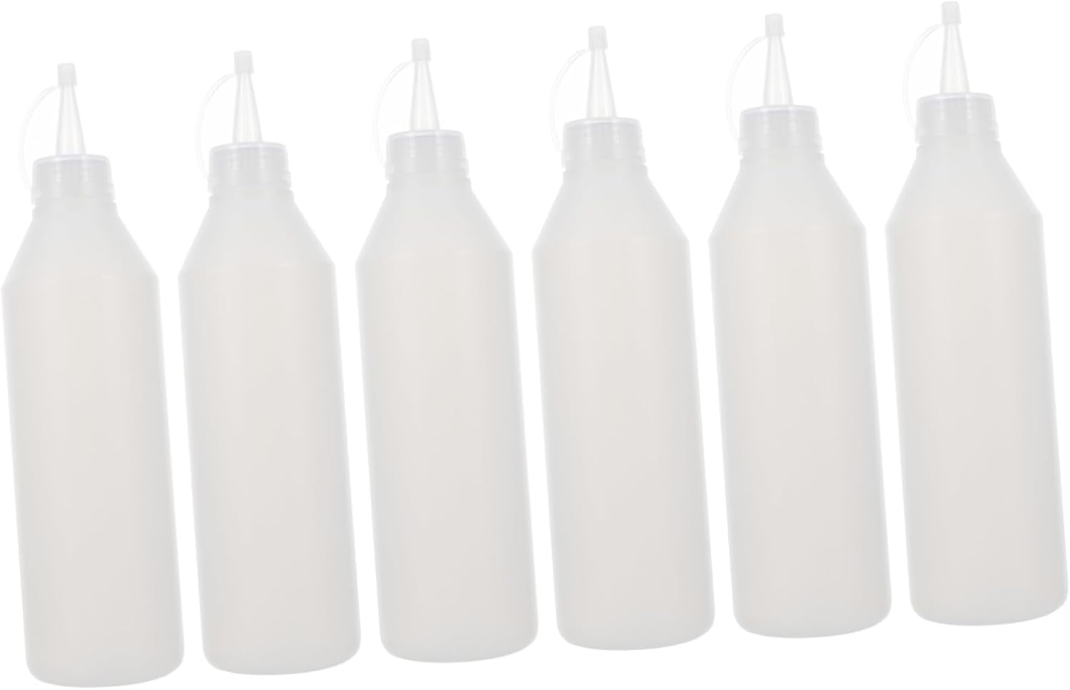 CIMAXIC 6pcs HDPE Glue Bottle with Lids Dispenser Kit