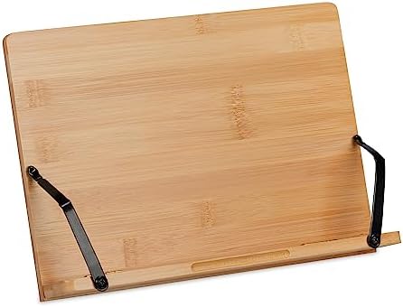 Relaxdays Bamboo Reading Stand with 4 Tilt Angles