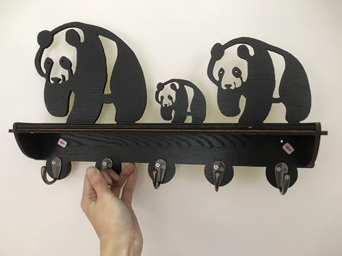 Doublecat Panda Style Coat Hook Wall Decor