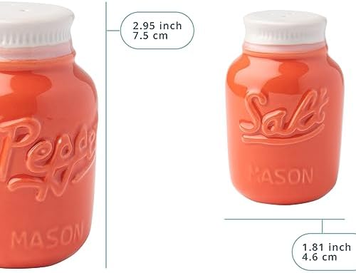 Vintage Mason Jar Salt Pepper Shaker Set